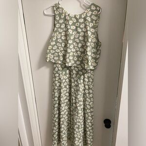 Petal&Pup Midi Green Daisy Dress